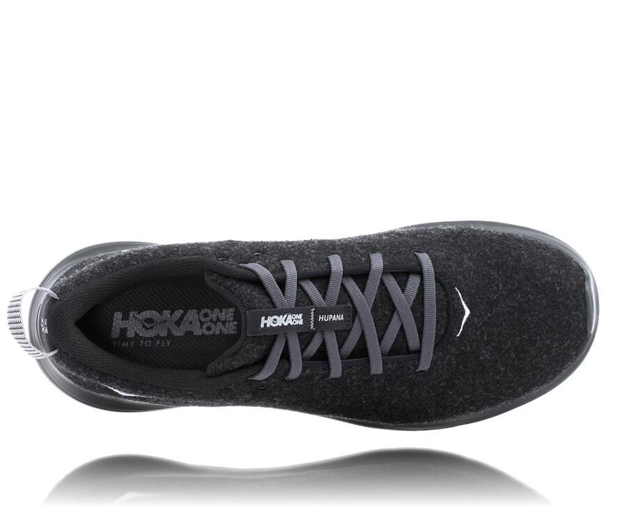 Tenis Hoka One One Hombre Negros - Hupana Flow Wool - EGFA35681